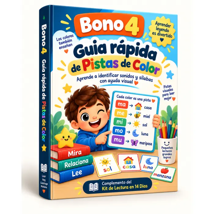 Mockup del bono 4: Guía rápida de Pistas de Color
