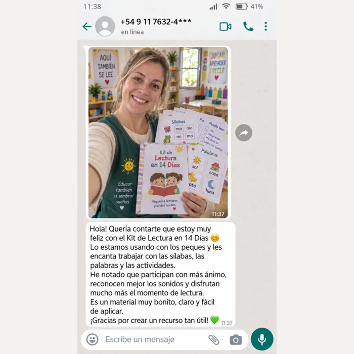 Testimonio de una educadora utilizando el Kit de Lectura