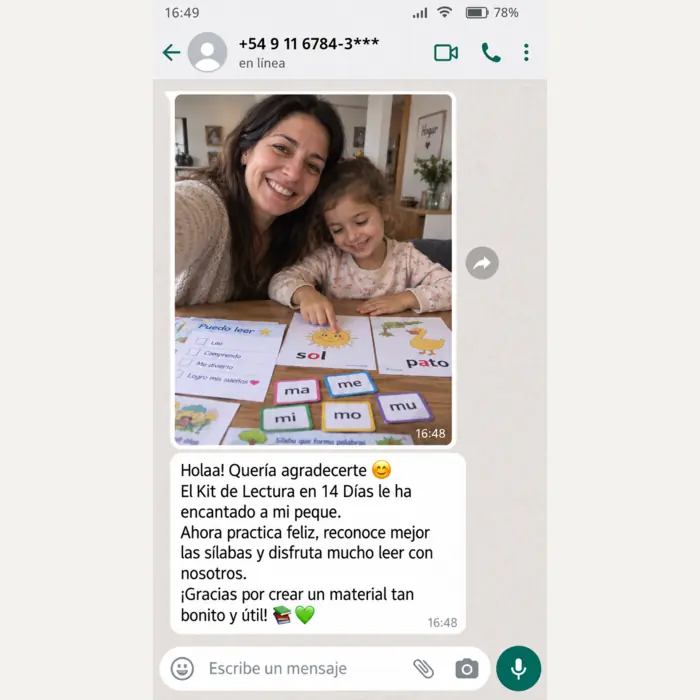 Testimonio de una madre practicando el Kit de Lectura con su hija